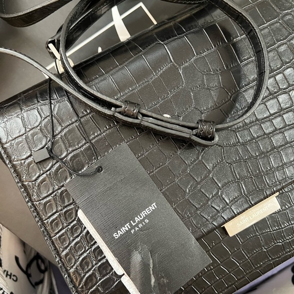 Saint Laurent - Top Handle - Babylone RARE crocodile leather - Picture 4 of 15
